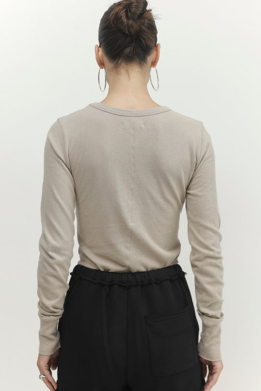 Light Gray חולצה ארוכה לנשים Terra PAPER