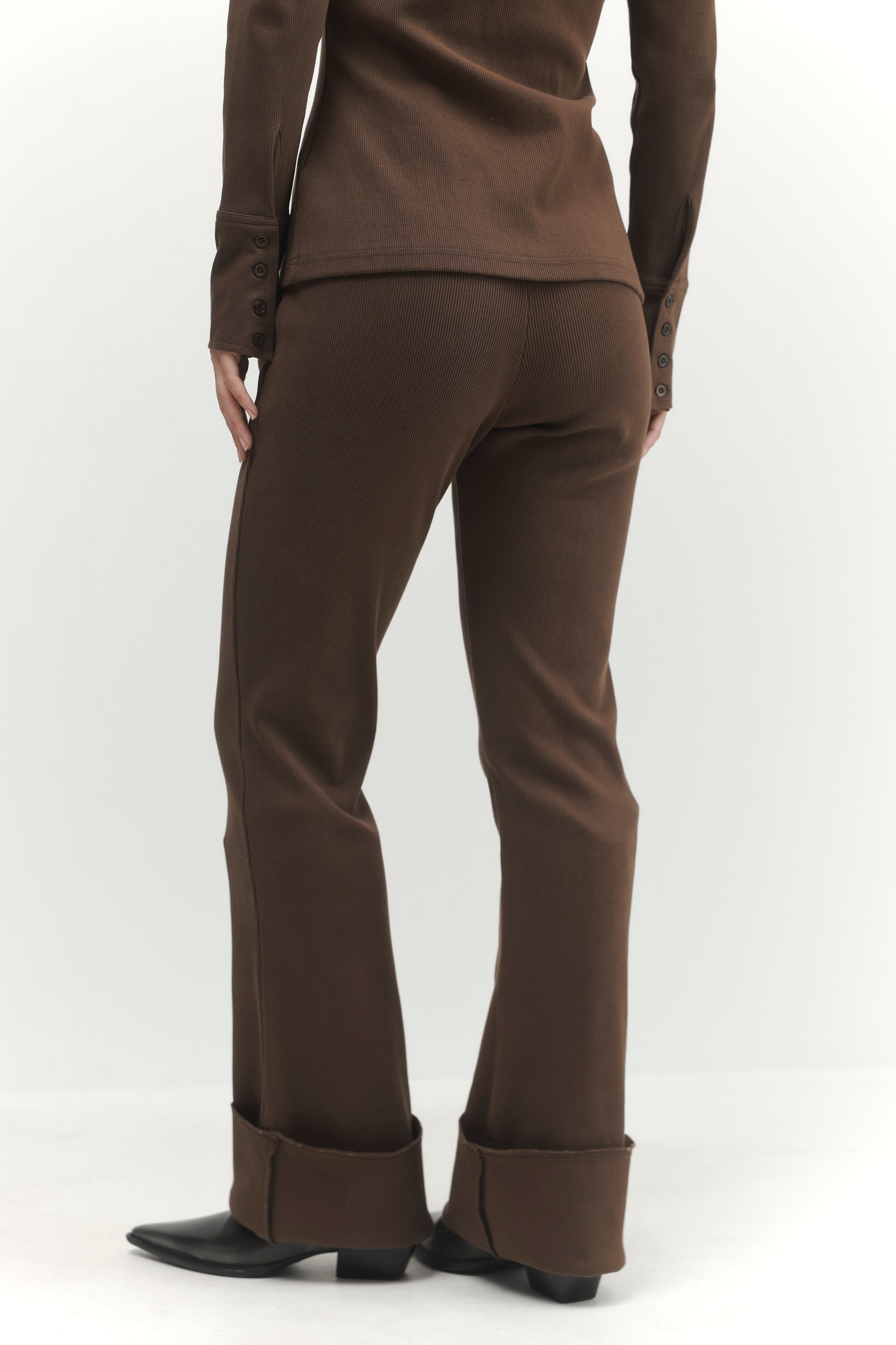 Beige מכנסיים ארוכים לנשים Pleated PAPER