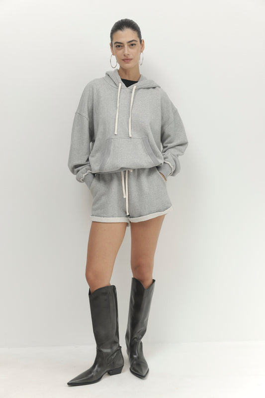 Light Gray קפוצ'ון לנשים Ore PAPER