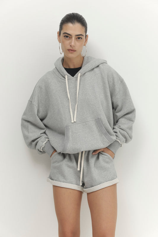 Light Gray קפוצ'ון לנשים Ore PAPER