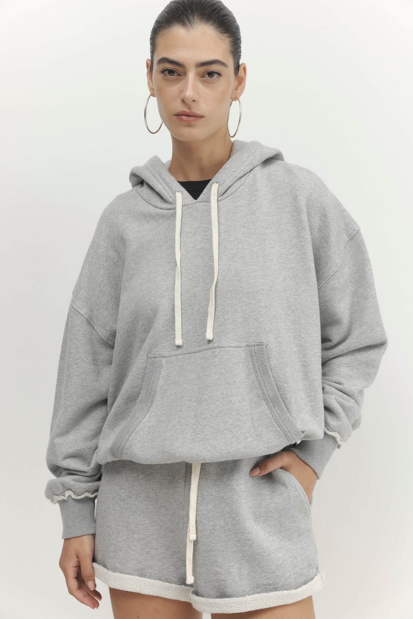 Light Gray קפוצ'ון לנשים Ore PAPER