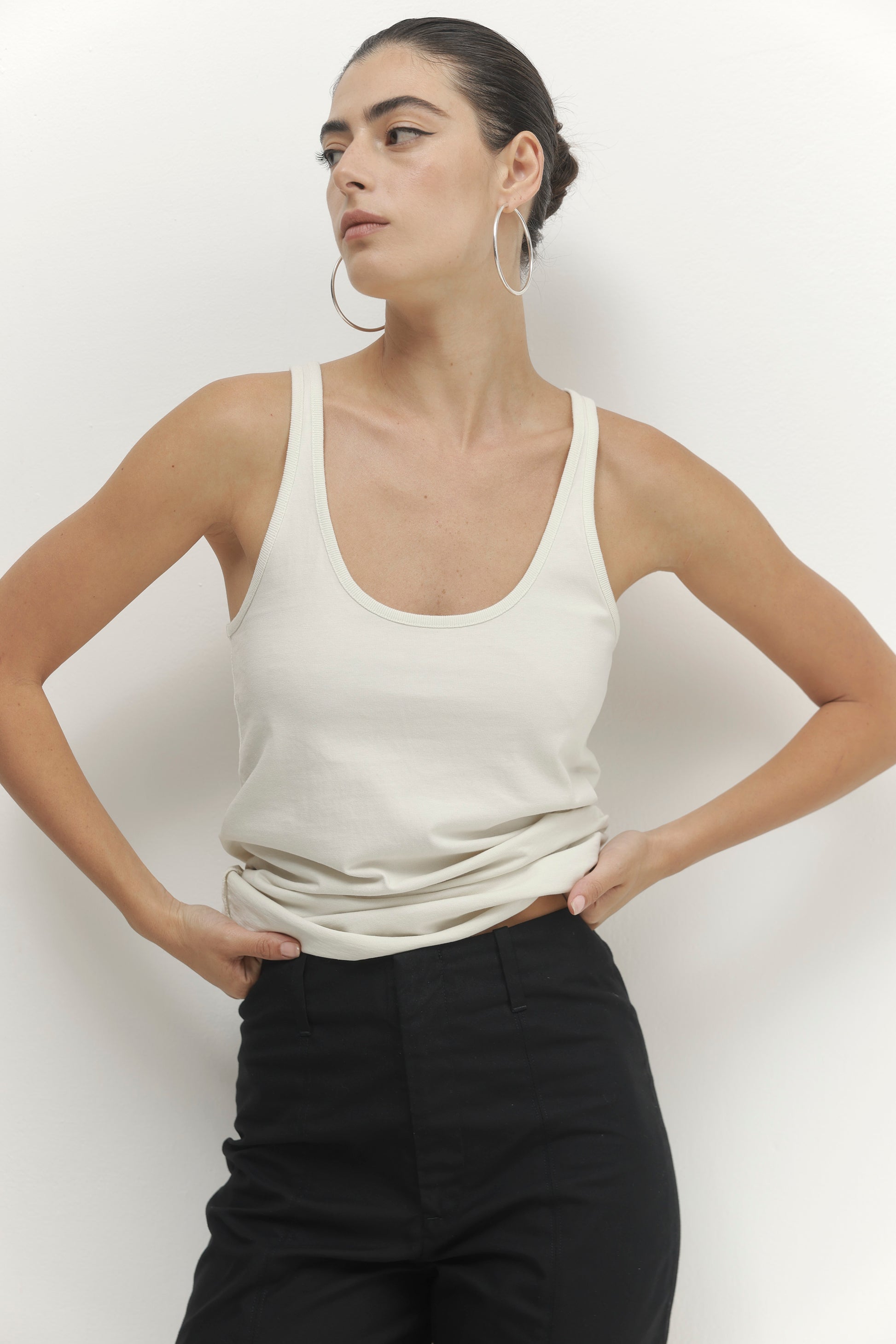 Light Gray גופיה לנשים Must Have PAPER