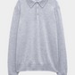 Light Gray חולצת פולו סריג ארוכה לגברים FILIPPA K