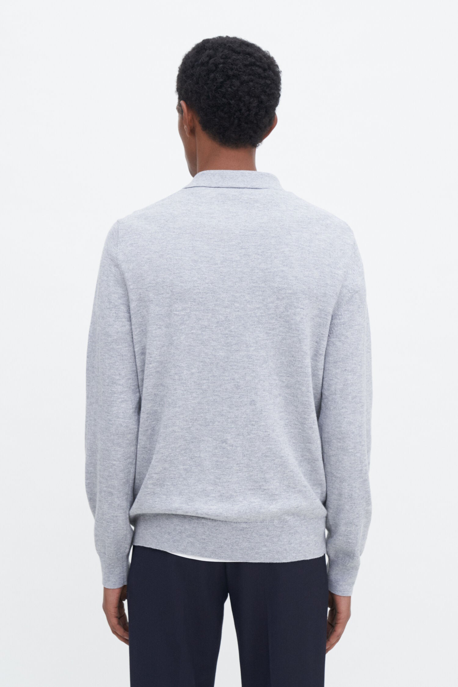 Lavender חולצת פולו סריג ארוכה לגברים FILIPPA K