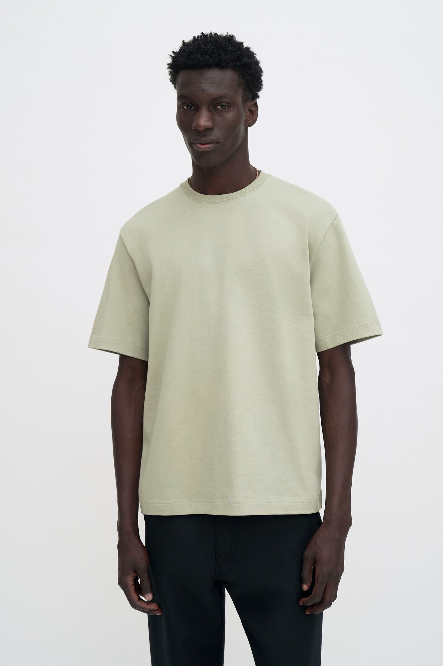 Light Gray טי שירט קצרה לגברים FILIPPA K