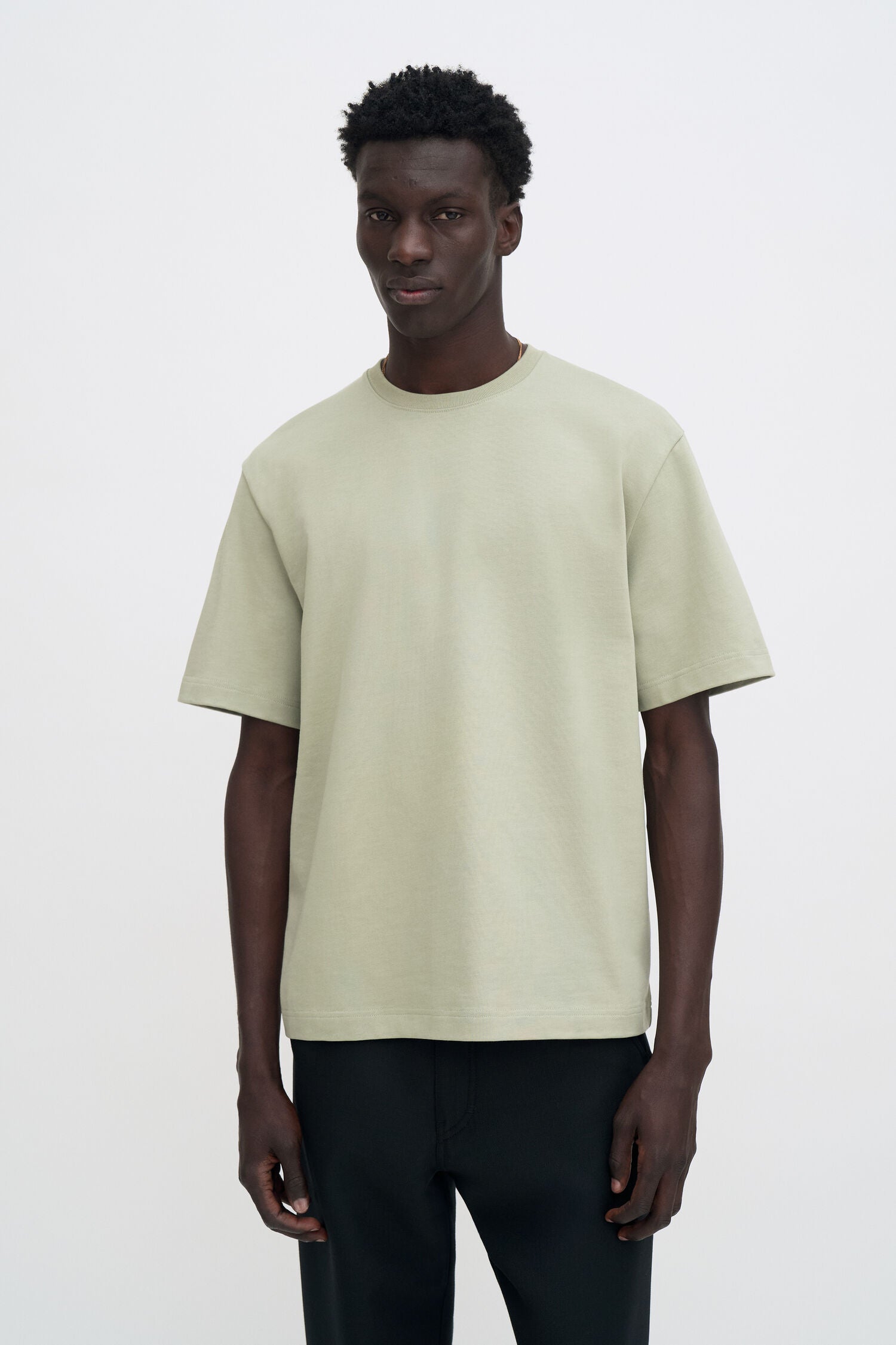 Light Gray טי שירט קצרה לגברים FILIPPA K