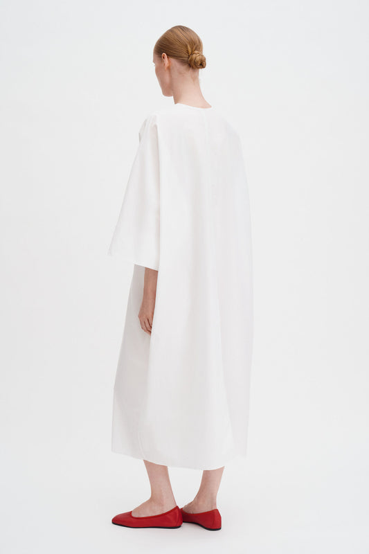 Lavender שמלת מידי לנשים V-Neck Cotton Kaftan FILIPPA K