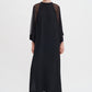 Black שמלת מקסי לנשים Sheer Raglan Kaftan FILIPPA K