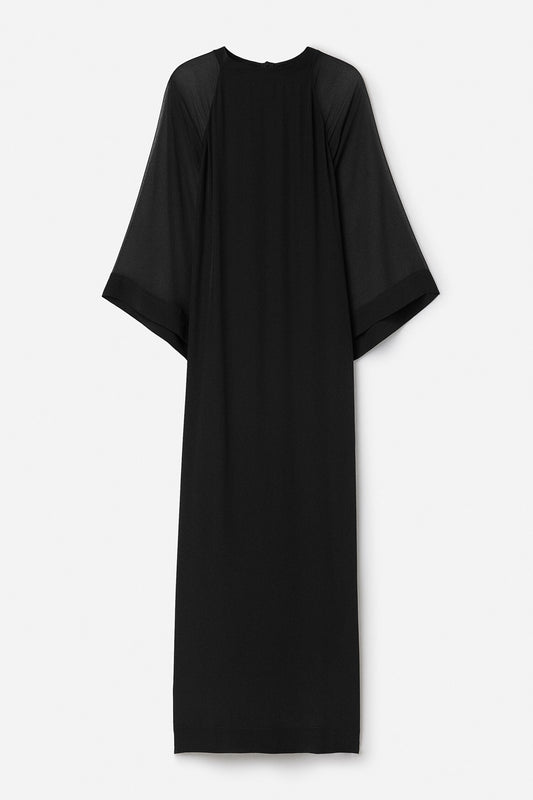 Black שמלת מקסי לנשים Sheer Raglan Kaftan FILIPPA K