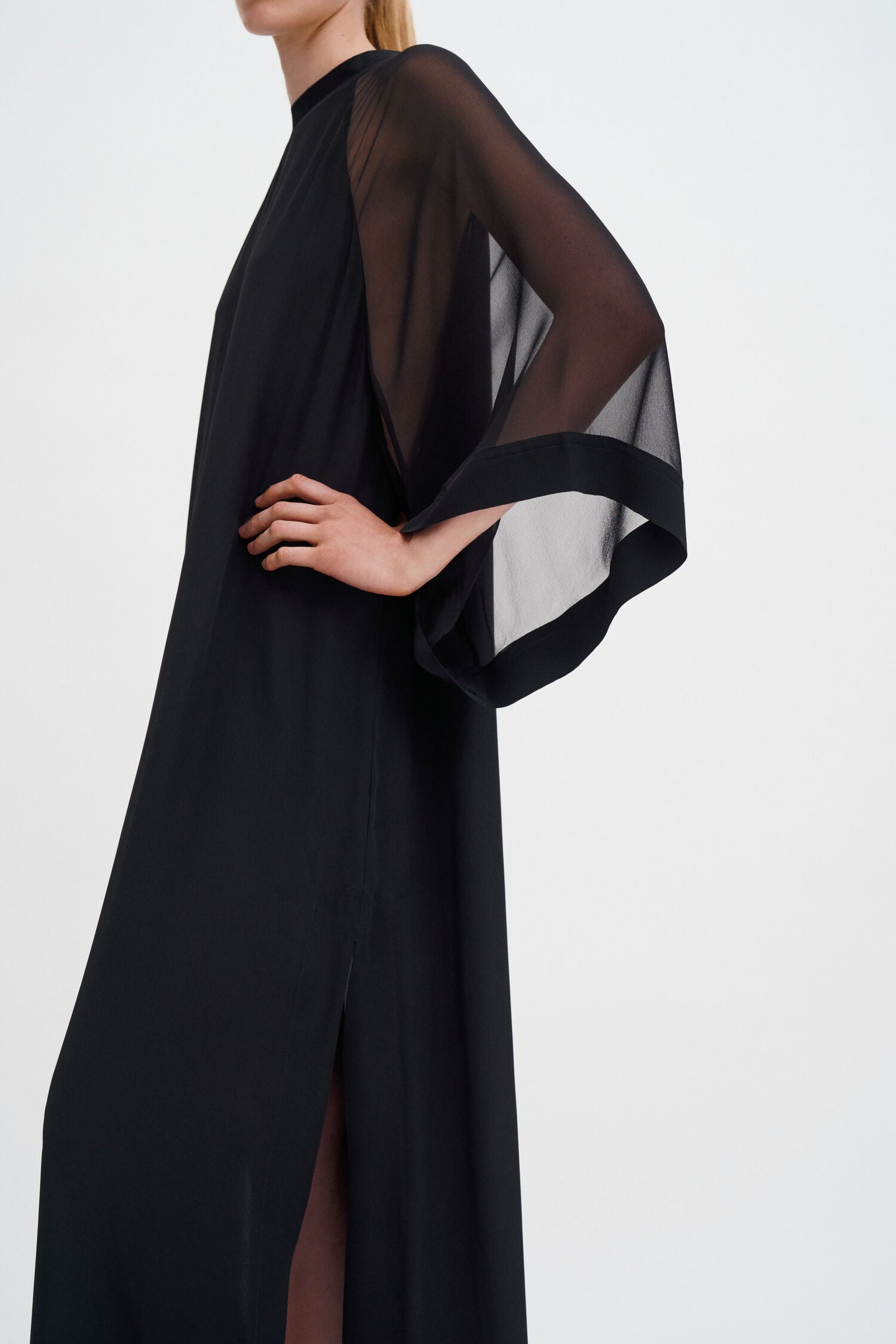 Lavender שמלת מקסי לנשים Sheer Raglan Kaftan FILIPPA K