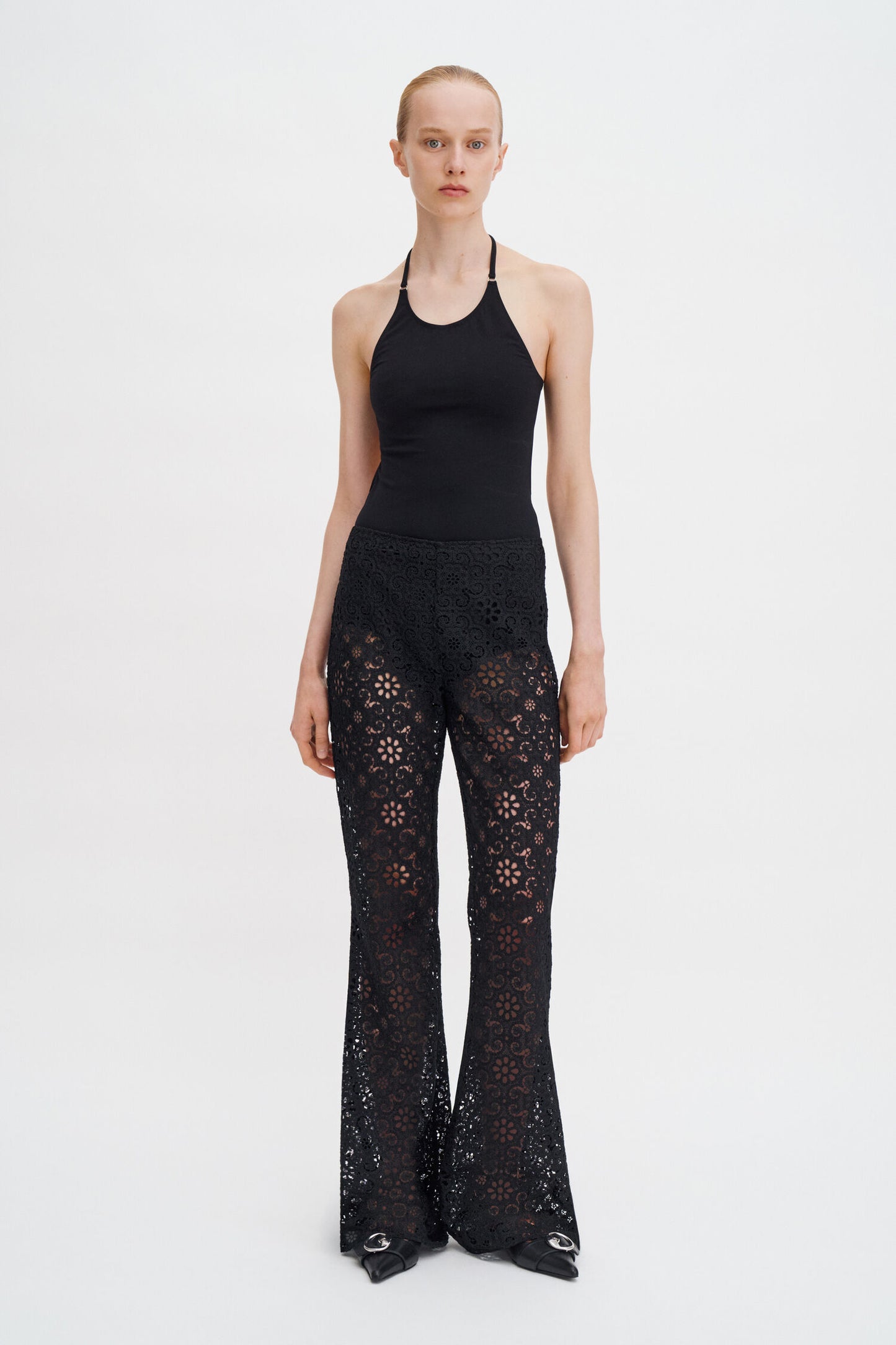Lavender מכנסיים לנשים Lace Trousers FILIPPA K
