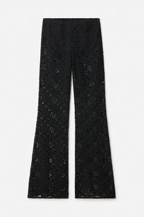 Black מכנסיים לנשים Lace Trousers FILIPPA K