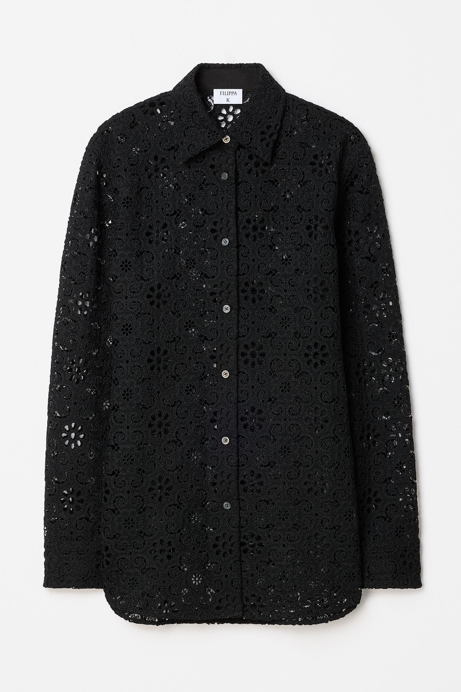 Black חולצה לנשים Lace Shirt FILIPPA K