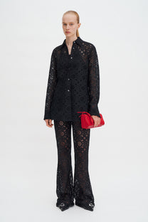 Lavender מכנסיים לנשים Lace Trousers FILIPPA K