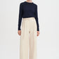 Light Gray מכנסיים ארוכים לנשים Darcey Linen Trousers FILIPPA K
