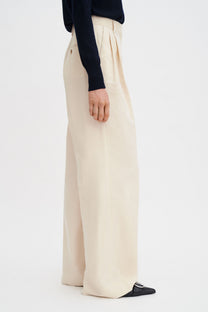 Lavender מכנסיים ארוכים לנשים Darcey Linen Trousers FILIPPA K