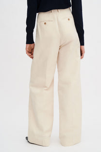 Light Gray מכנסיים ארוכים לנשים Darcey Linen Trousers FILIPPA K