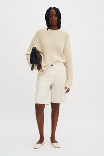 Lavender מכנסיים קצרים לנשים Claire Cotton Shorts FILIPPA K