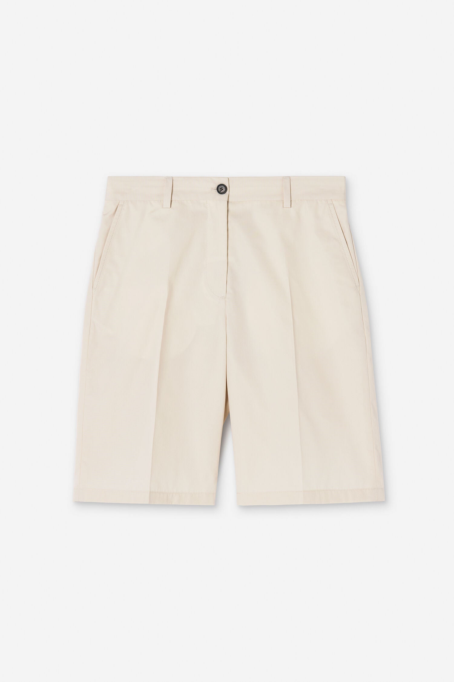 Light Gray מכנסיים קצרים לנשים Claire Cotton Shorts FILIPPA K