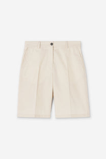 Light Gray מכנסיים קצרים לנשים Claire Cotton Shorts FILIPPA K