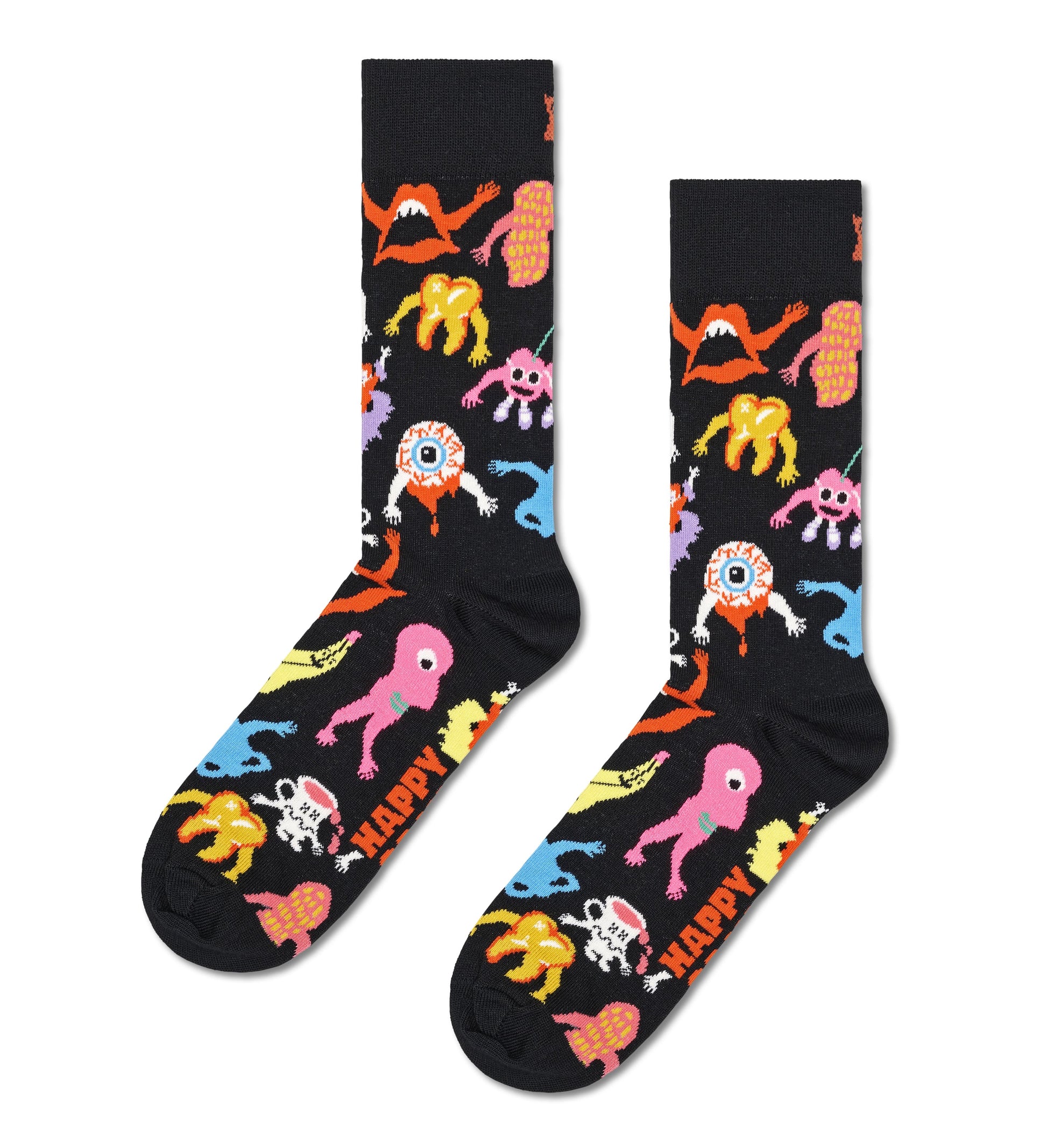 Dark Salmon זוג גרביים בהדפס מפלצות Halloween HAPPY SOCKS