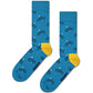 Steel Blue זוג גרביים בהדפס אופניים HAPPY SOCKS