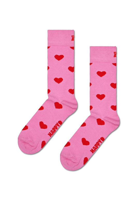 Hot Pink זוג גרביים לנשים Heart HAPPY SOCKS