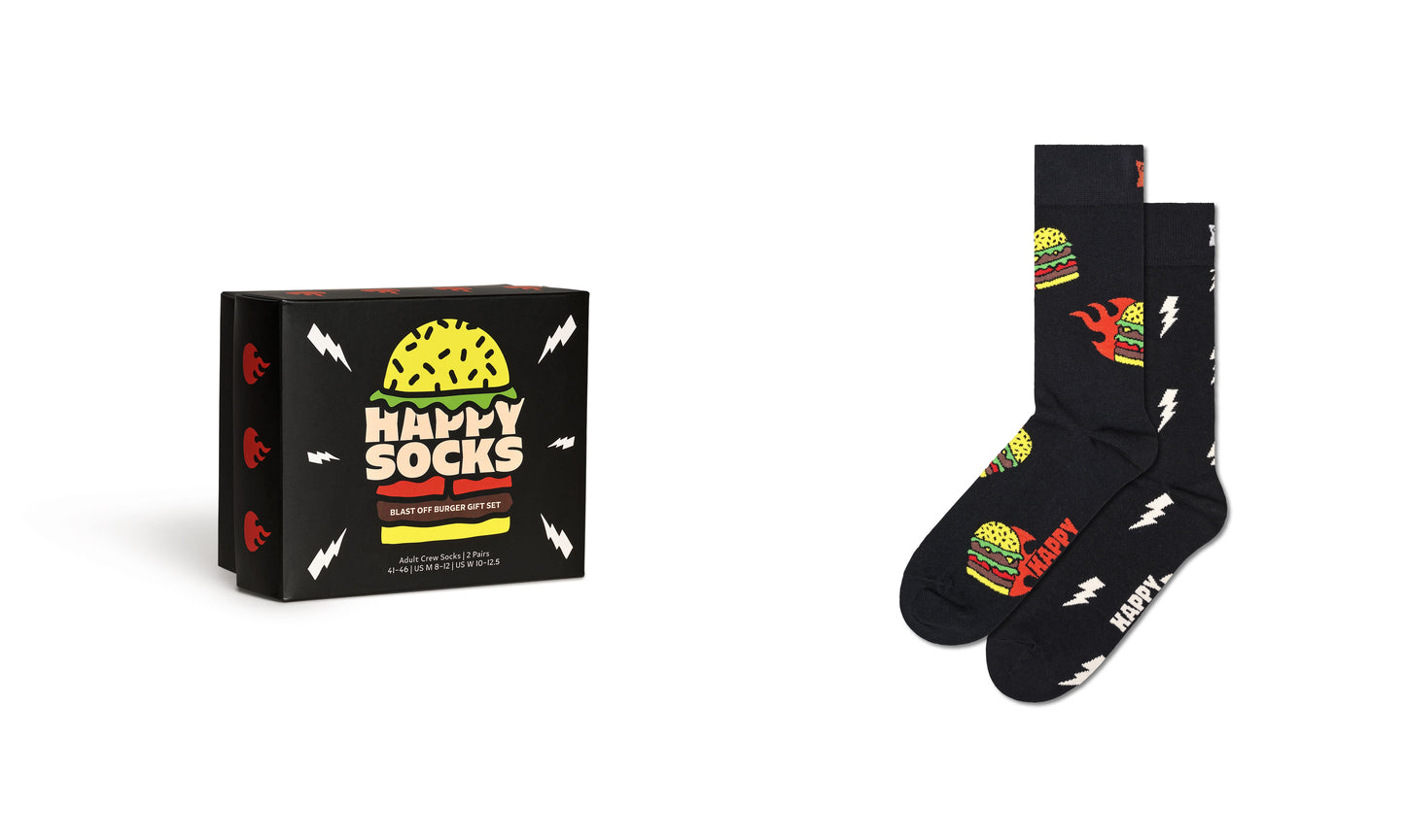 Wheat מארז 2 זוגות גרביים Burger HAPPY SOCKS