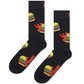 Black מארז 2 זוגות גרביים Burger HAPPY SOCKS