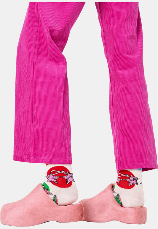 Violet Red זוג גרביים Elton Glasses HAPPY SOCKS