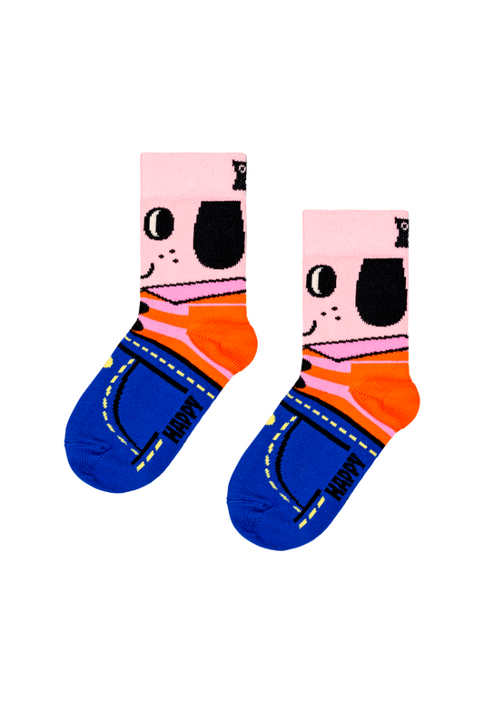 White Smoke KIDS 3-PACK ANIMAL GIFT SET מארז גרביים HAPPY SOCKS