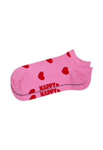 Hot Pink זוג גרביים קצרים Hearts HAPPY SOCKS