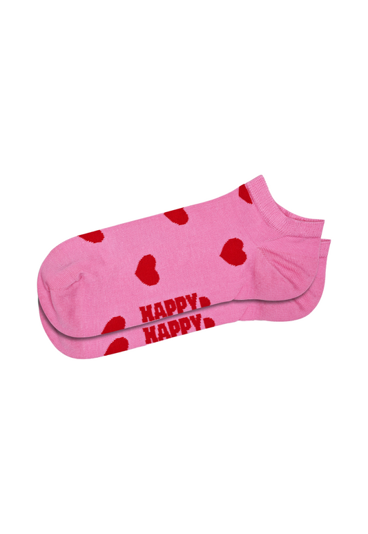 Hot Pink זוג גרביים קצרים Hearts HAPPY SOCKS