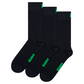 Black 3-PACK SOLID SOCKS מארז גרביים HAPPY SOCKS