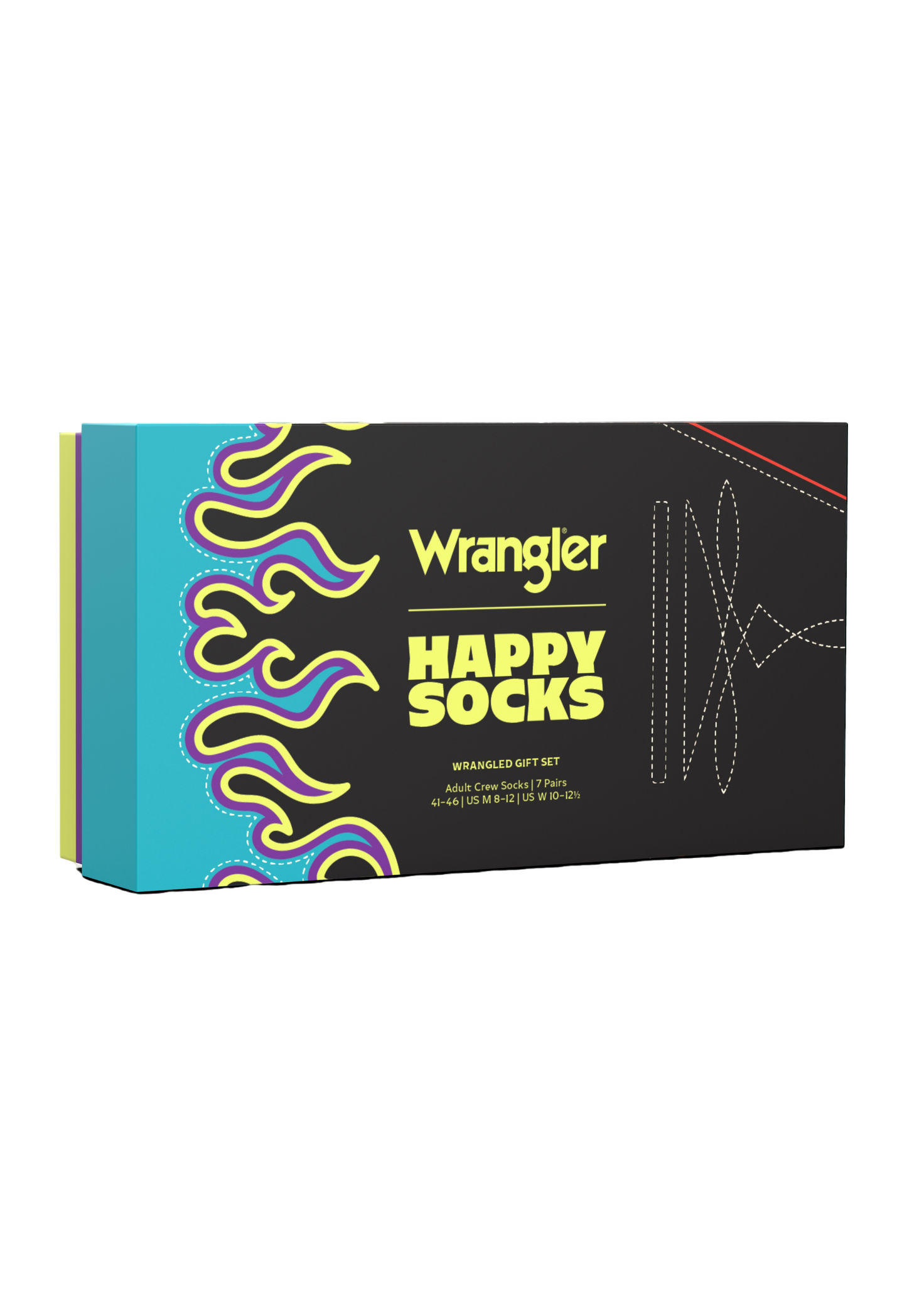 Dark Slate Gray מארז 3 זוגות גרביים Happy Socks X Wrangler HAPPY SOCKS