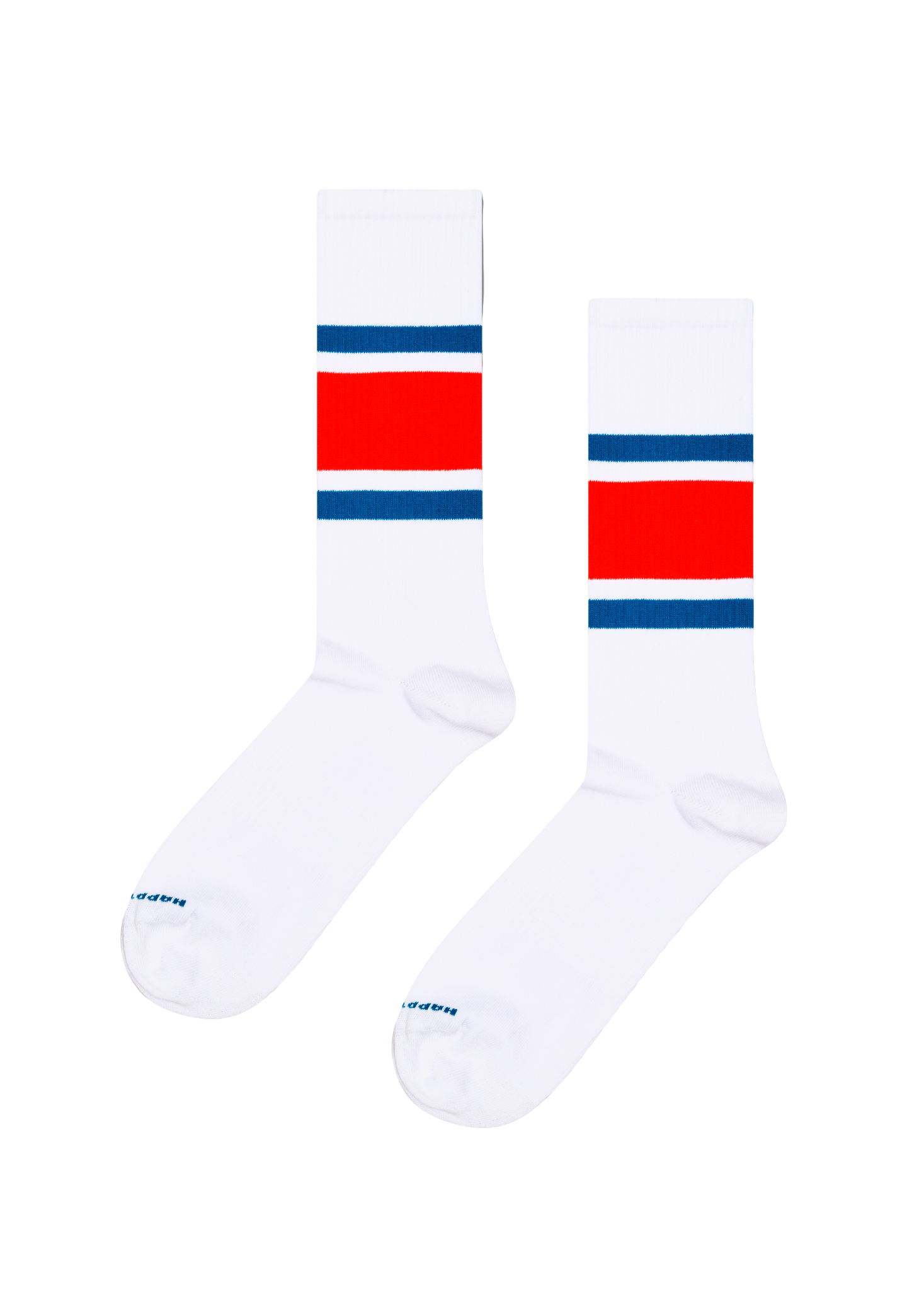 White Smoke SIMPLE STRIPE SNEAKER SOCK זוג גרביים HAPPY SOCKS