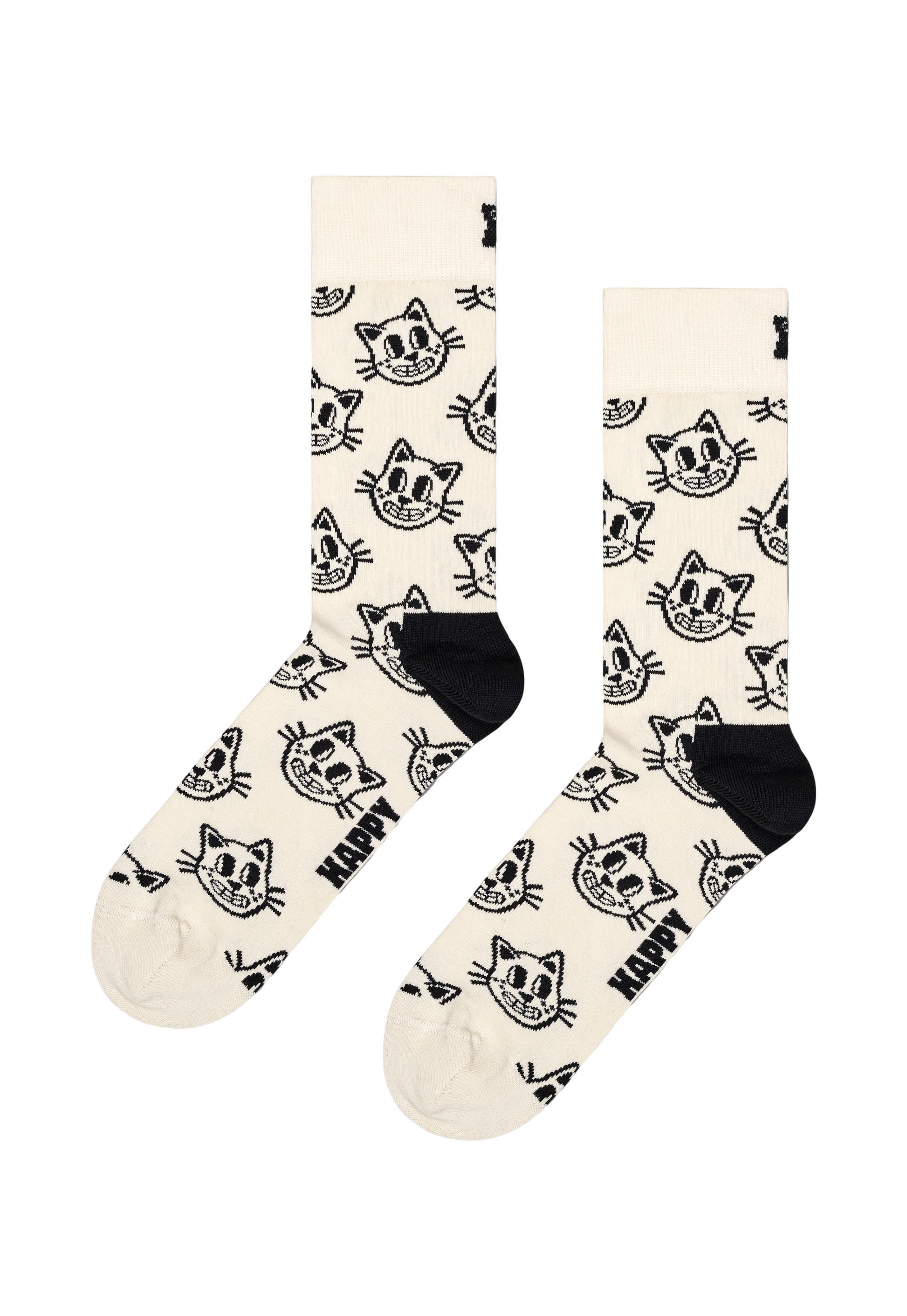 Black זוג גרביים Cat HAPPY SOCKS