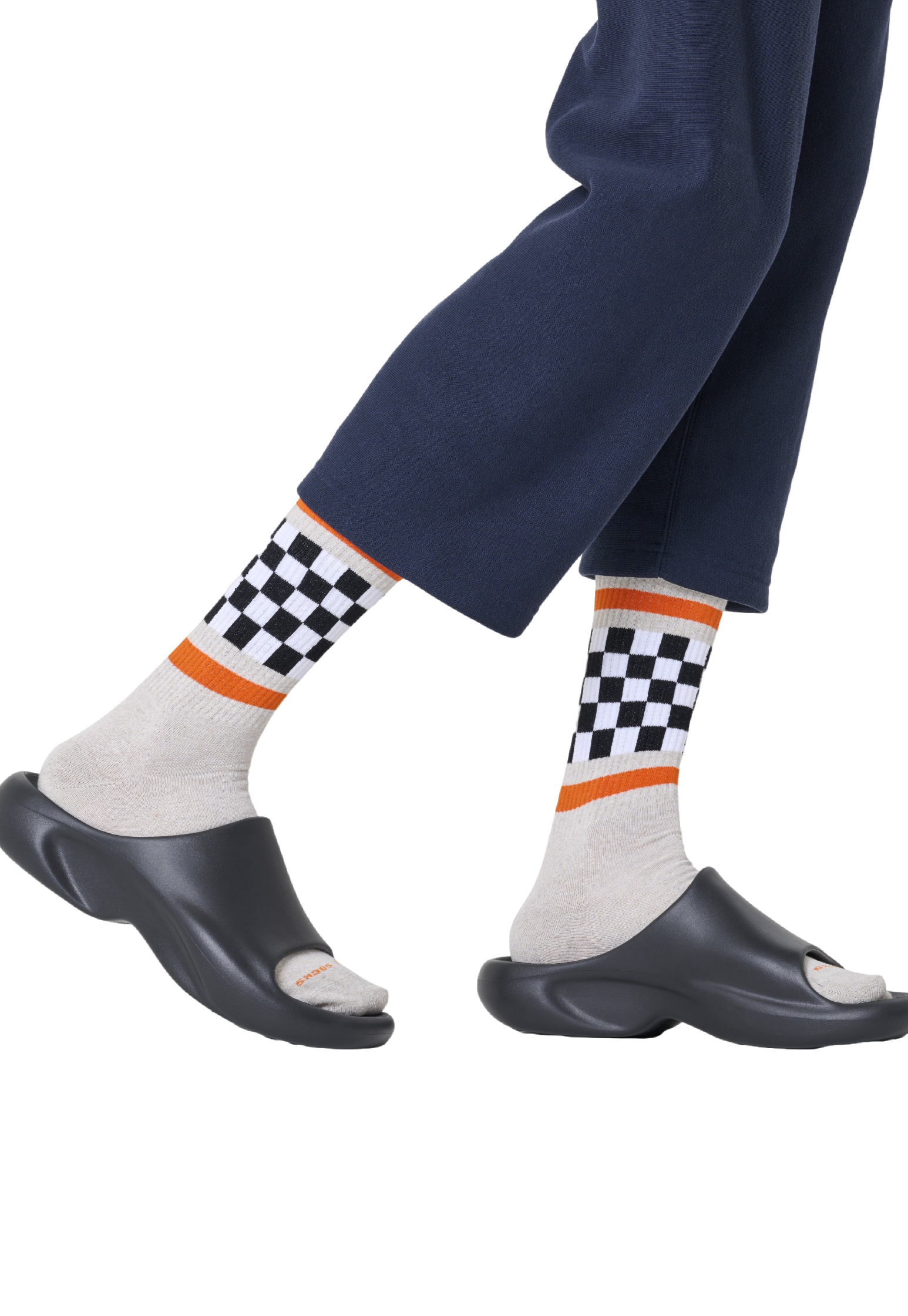 Dark Slate Gray זוג גרביים Checked Stripe HAPPY SOCKS