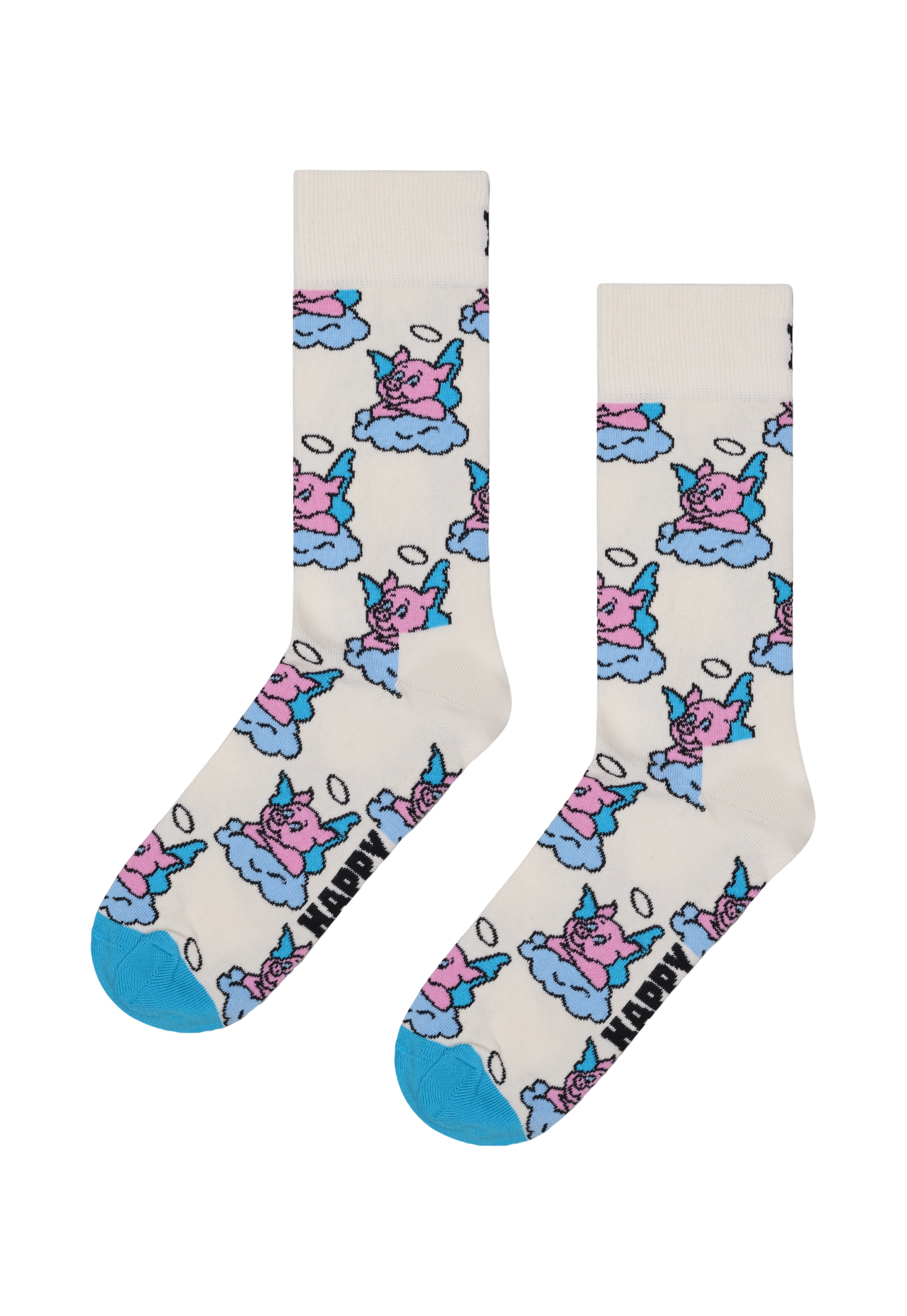 Light Gray מארז 2 זוגות גרביים Good Bad Pig HAPPY SOCKS