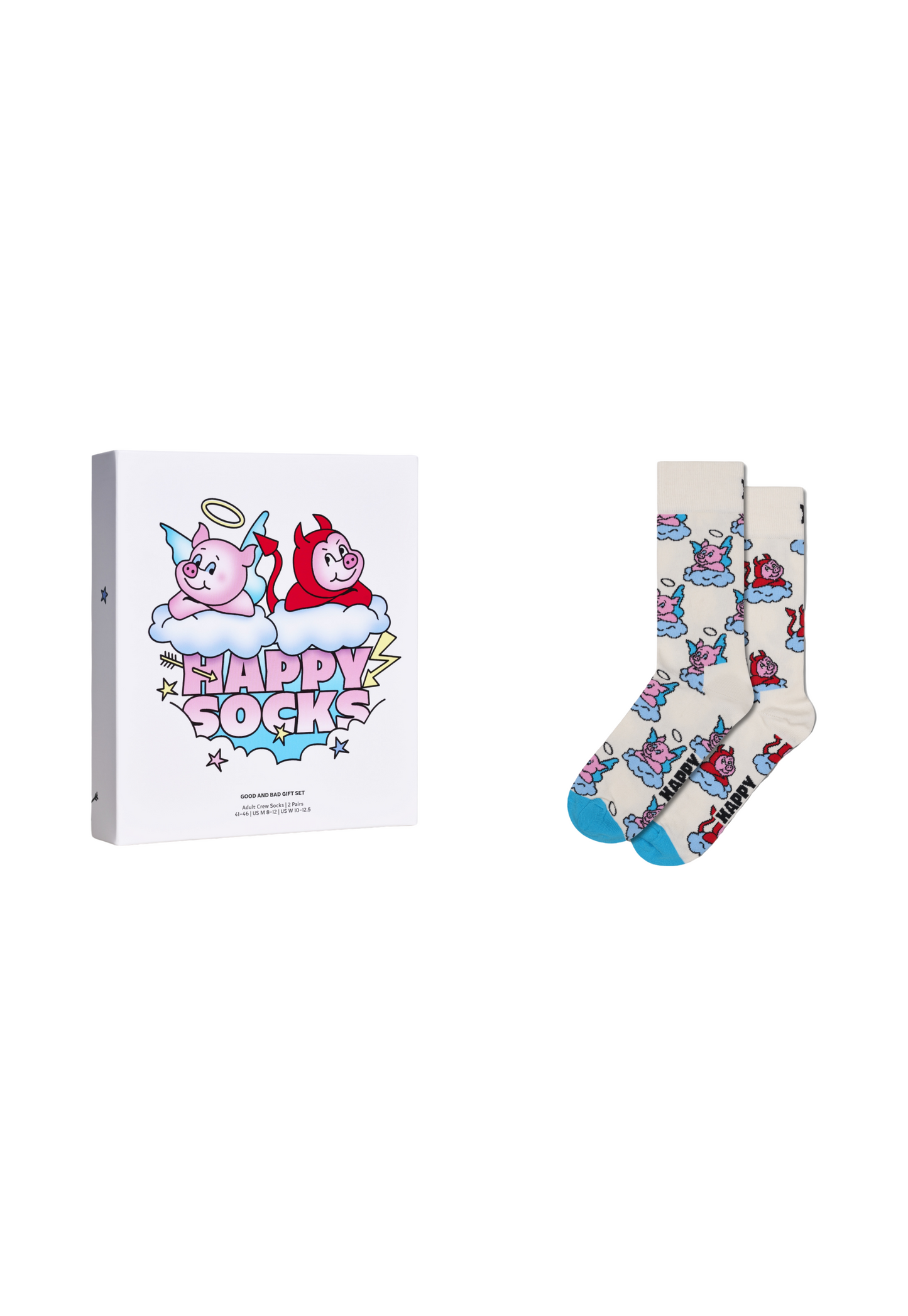 Lavender מארז 2 זוגות גרביים Good Bad Pig HAPPY SOCKS