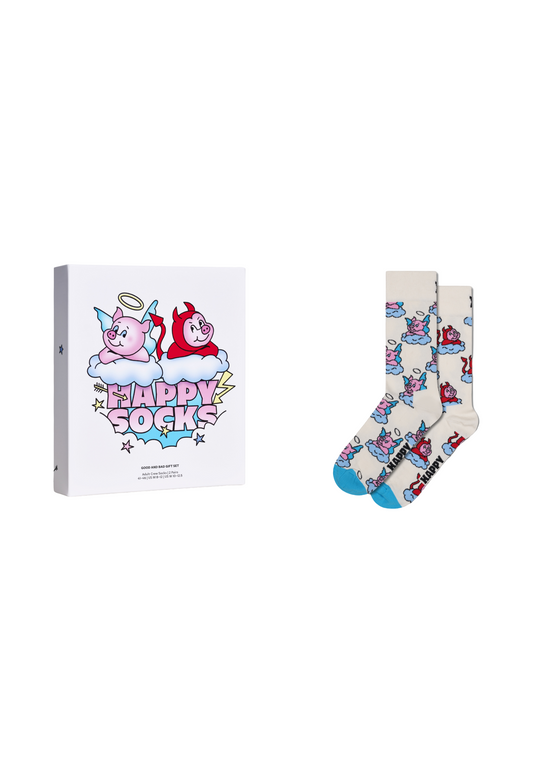 Lavender מארז 2 זוגות גרביים Good Bad Pig HAPPY SOCKS