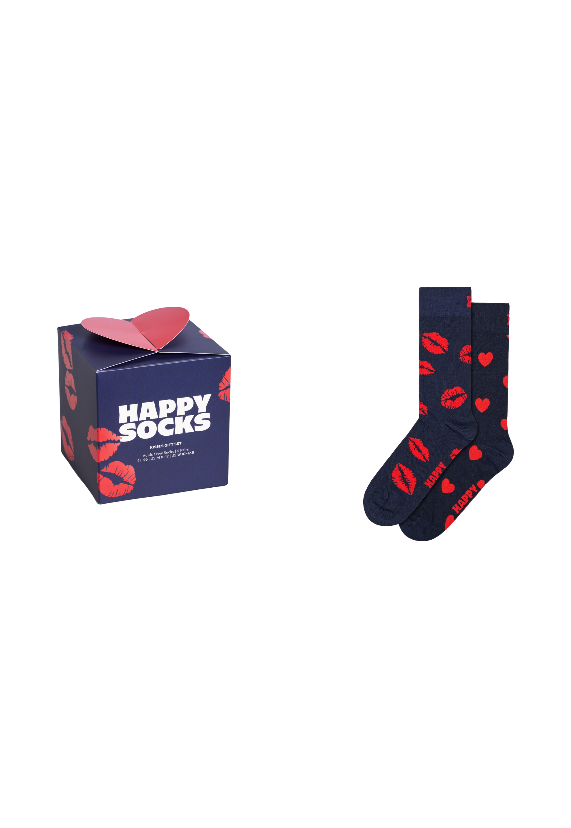 Dark Slate Gray מארז 2 זוגות גרביים Valentine's HAPPY SOCKS