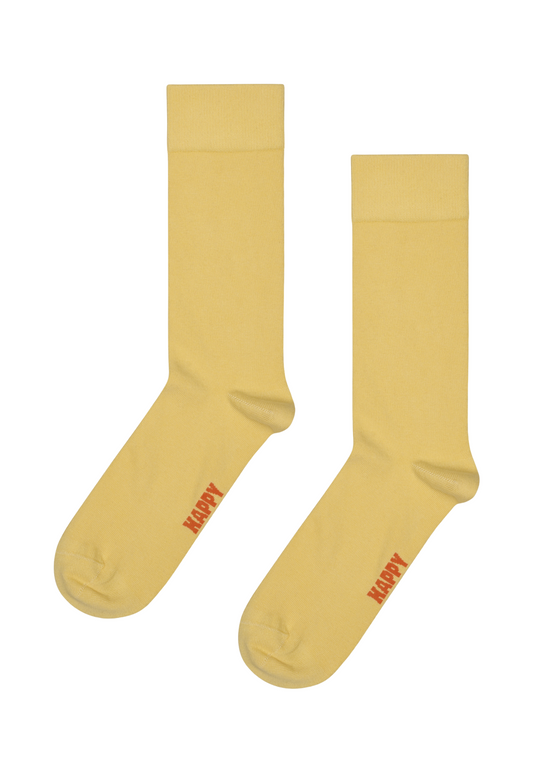 Tan זוג גרביים Natural Yellow HAPPY SOCKS