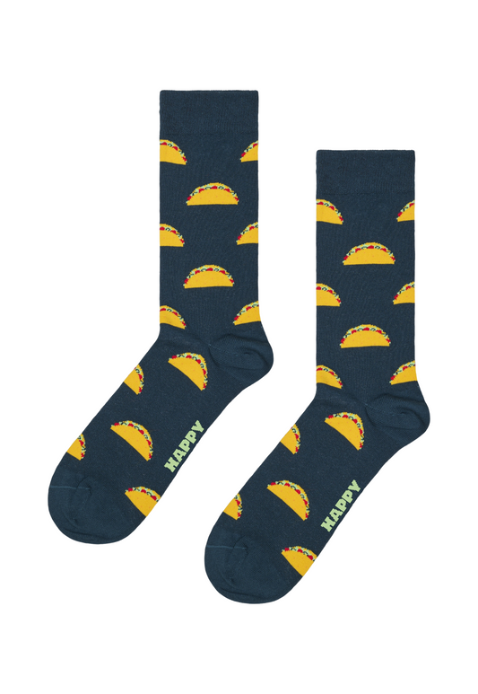 Dark Slate Gray זוג גרביים Taco HAPPY SOCKS