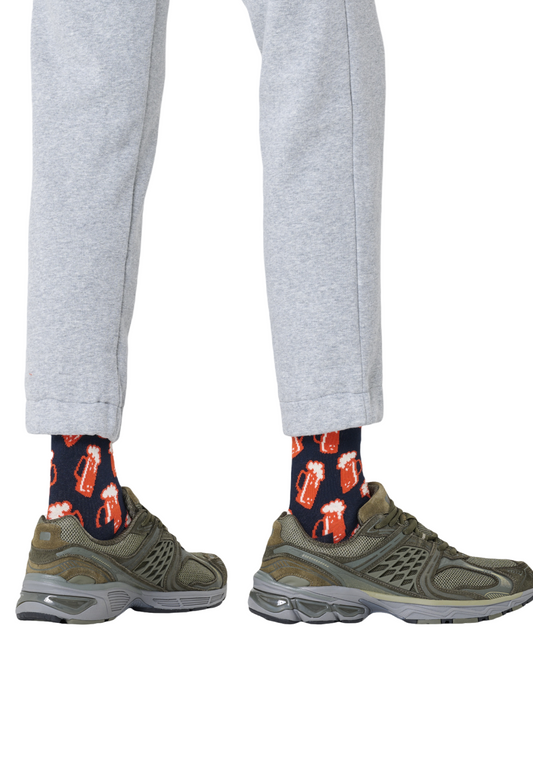 Gray זוג גרביים Beer HAPPY SOCKS