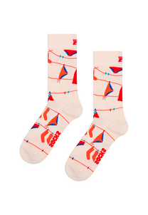 White Smoke זוג גרביים לגברים Clothesline Socks HAPPY SOCKS