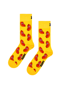 White Smoke זוג גרביים לגברים Smelly Hot Dog Socks HAPPY SOCKS