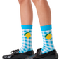 זוג גרביים לנשים Gingham Lemon Socks
