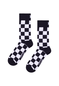 White Smoke זוג גרביים לגברים Checkerboard Socks HAPPY SOCKS