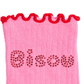 Light Pink זוג גרביים לנשים Bisou Mini Crew Socks HAPPY SOCKS
